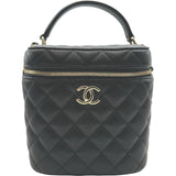 シャネル CHANEL マトラッセバニティケース AS2362 ブラック ゴールド金具 キャビアスキン レディース ショルダーバッグ