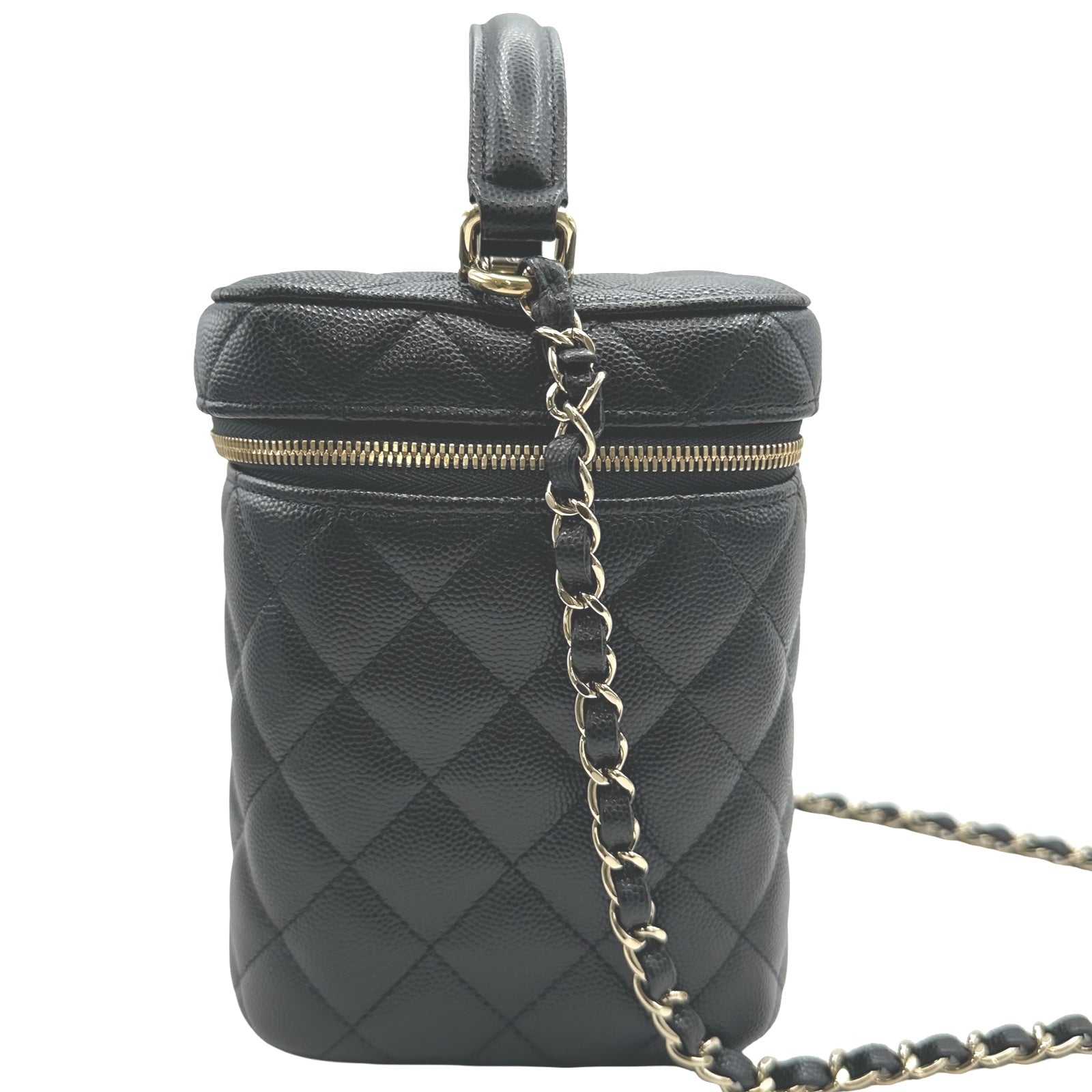 シャネル CHANEL マトラッセバニティケース AS2362 ブラック ゴールド金具 キャビアスキン レディース ショルダーバッグ シャネル CHANEL マトラッセバニティケース AS2362 ブラック ゴールド