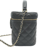 シャネル CHANEL マトラッセバニティケース AS2362 ブラック ゴールド金具 キャビアスキン レディース ショルダーバッグ