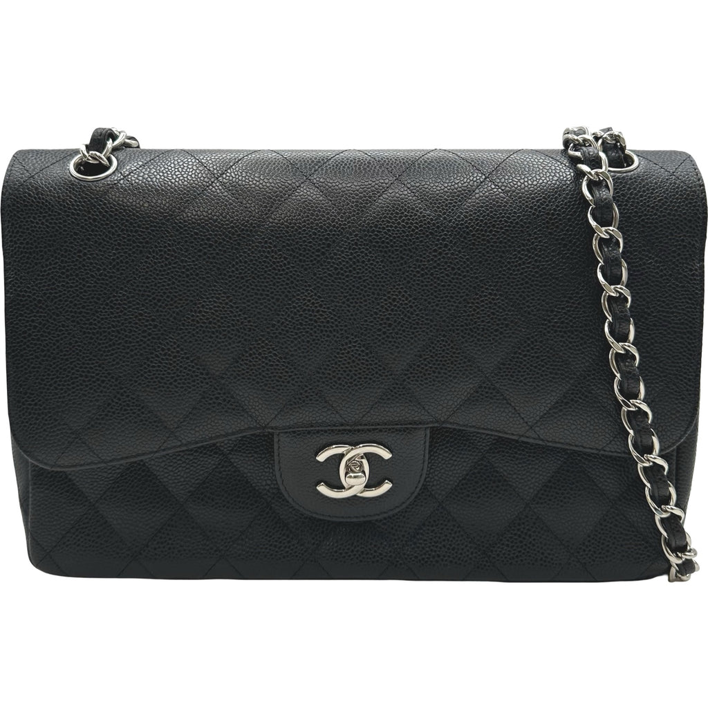シャネル CHANEL デカマトラッセ30 A58600 15番台 ブラック シルバー