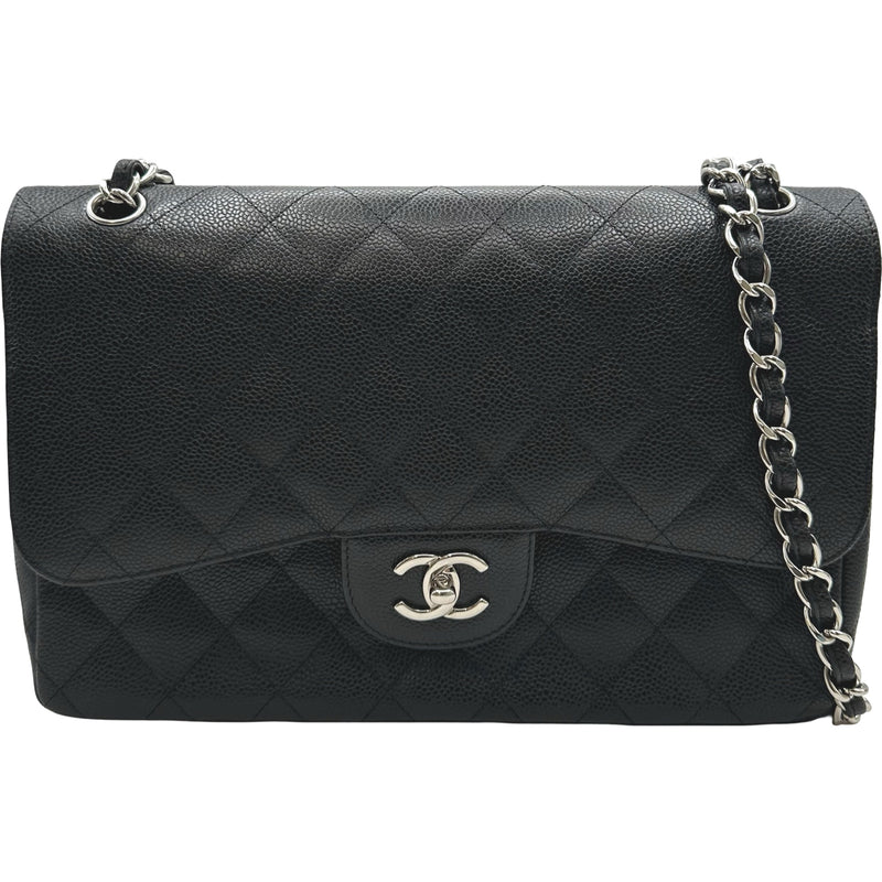 シャネル CHANEL デカマトラッセ30 A58600 15番台 ブラック シルバー