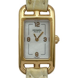 エルメス HERMES ナンタケット PM29mm W049575WW00(NA2170) ホワイトシェル ピンクゴールド クオーツ レディース 腕時計