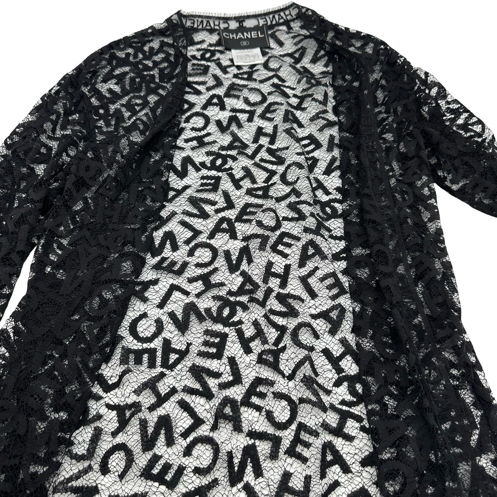 シャネル CHANEL 総ロゴレースカーディガン＆キャミソール＆スカート