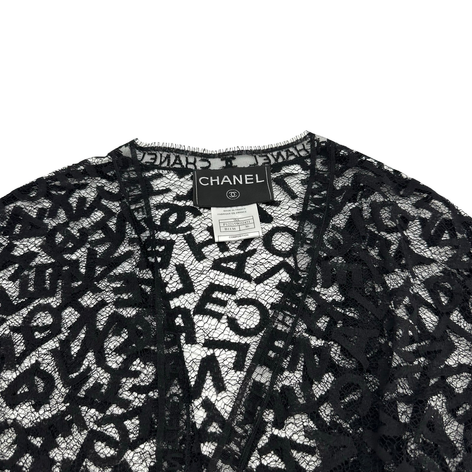 シャネル CHANEL 総ロゴレースカーディガン＆キャミソール＆スカート