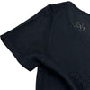 シャネル CHANEL カメリアロゴ半袖サマーニットシャツ P11276 ブラック シルク レディース 半袖シャツ
