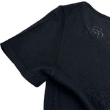 シャネル CHANEL カメリアロゴ半袖サマーニットシャツ P11276 ブラック シルク レディース 半袖シャツ