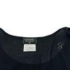 シャネル CHANEL カメリアロゴ半袖サマーニットシャツ P11276 ブラック シルク レディース 半袖シャツ