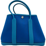 エルメス HERMES ガーデンパーティTPM Z刻印 ブルーゼリージュ/ブルーザンジバル シルバー金具 トワル/ネゴンダ レディース ハンドバッグ
