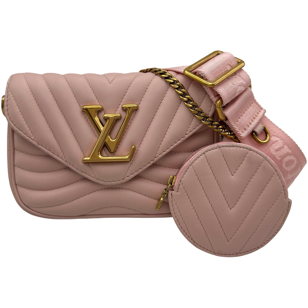 ルイ・ヴィトン LOUIS VUITTON ニューウェーブ マルチポシェット・アクセソワール M56468 ピンク レザー レディース ショルダーバッグ ルイ・ヴィトン LOUIS VUITTON ニューウェーブ マルチポシェット