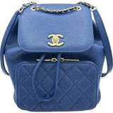 シャネル CHANEL マトラッセバックパック A93748 24番台 ブルー/ゴールド金具 キャビアスキン レディース リュック・デイパック