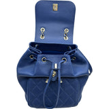 シャネル CHANEL マトラッセバックパック A93748 24番台 ブルー/ゴールド金具 キャビアスキン レディース リュック・デイパック