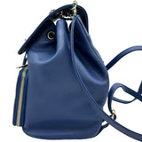 シャネル CHANEL マトラッセバックパック A93748 24番台 ブルー/ゴールド金具 キャビアスキン レディース リュック・デイパック