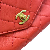 シャネル CHANEL マトラッセ2wayハンドバッグ AS0626 28番台 レッド/ゴールド金具 ラムスキン レディース ショルダーバッグ