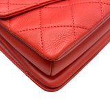 シャネル CHANEL マトラッセ2wayハンドバッグ AS0626 28番台 レッド/ゴールド金具 ラムスキン レディース ショルダーバッグ