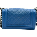 シャネル CHANEL ボーイシャネル20 A670861 23番台 ブルー/シルバー金具 キャビアスキン レディース ショルダーバッグ