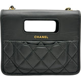 シャネル CHANEL マトラッセミニフラップバッグ AS4025 ブラック/ゴールド金具 エイジドカーフ レディース ショルダーバッグ