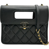 シャネル CHANEL マトラッセミニフラップバッグ AS4025 ブラック/ゴールド金具 エイジドカーフ レディース ショルダーバッグ