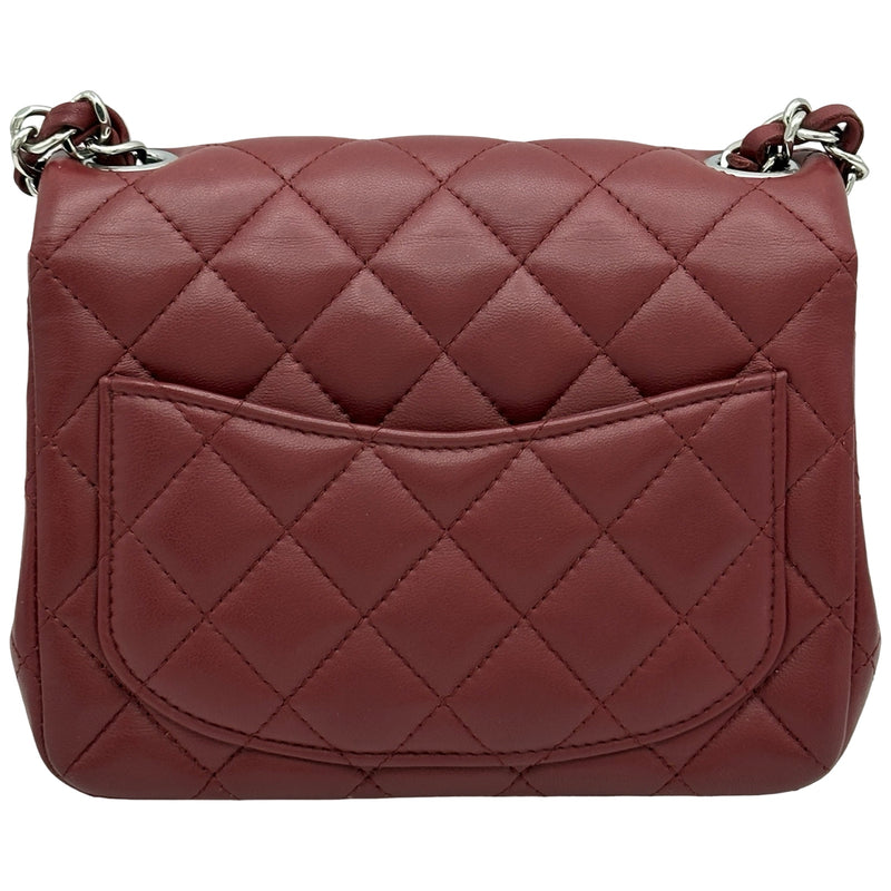 シャネル CHANEL ミニマトラッセ18 A35200 28番台 ボルドー/シルバー