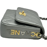 シャネル CHANEL ミニフラップチェーンショルダーバッグ AS2734 シルバー/ゴールド/シルバー金具 ラムスキン レディース ショルダーバッグ