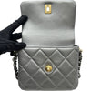 シャネル CHANEL ミニフラップチェーンショルダーバッグ AS2734 シルバー/ゴールド/シルバー金具 ラムスキン レディース ショルダーバッグ
