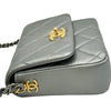 シャネル CHANEL ミニフラップチェーンショルダーバッグ AS2734 シルバー/ゴールド/シルバー金具 ラムスキン レディース ショルダーバッグ