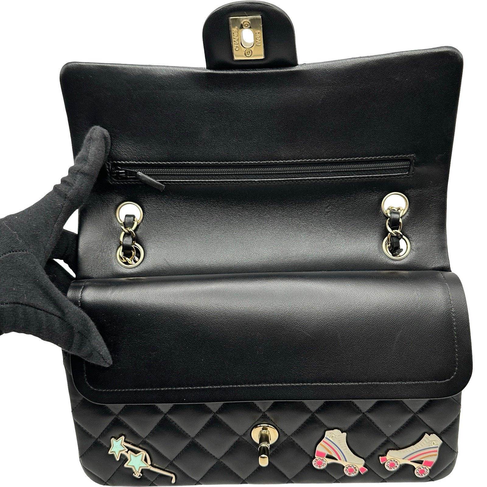 シャネル CHANEL マトラッセ25 A01112 ブラック/ゴールド金具 ラムスキン レディース ショルダーバッグ シャネル CHANEL マトラッセ25 A01112 ブラック/ゴールド金具