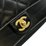 シャネル CHANEL トリプルフラップバッグ A91864 26番台 ブラック/ゴールド金具 カーフスキン レディース ショルダーバッグ