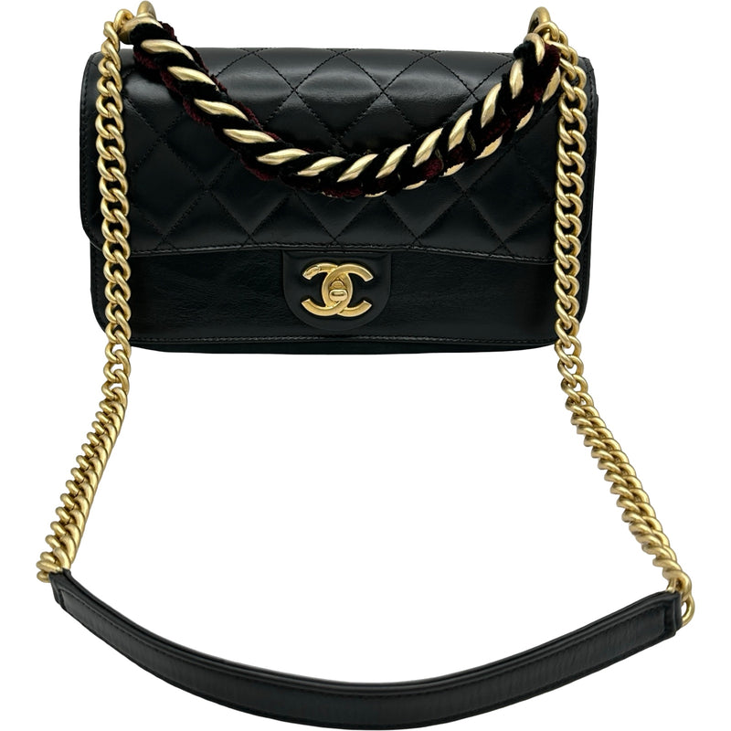 シャネル CHANEL トリプルフラップバッグ A91864 26番台 ブラック