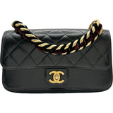 シャネル CHANEL トリプルフラップバッグ A91864 26番台 ブラック/ゴールド金具 カーフスキン レディース ショルダーバッグ