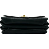 シャネル CHANEL トリプルフラップバッグ A91864 26番台 ブラック/ゴールド金具 カーフスキン レディース ショルダーバッグ