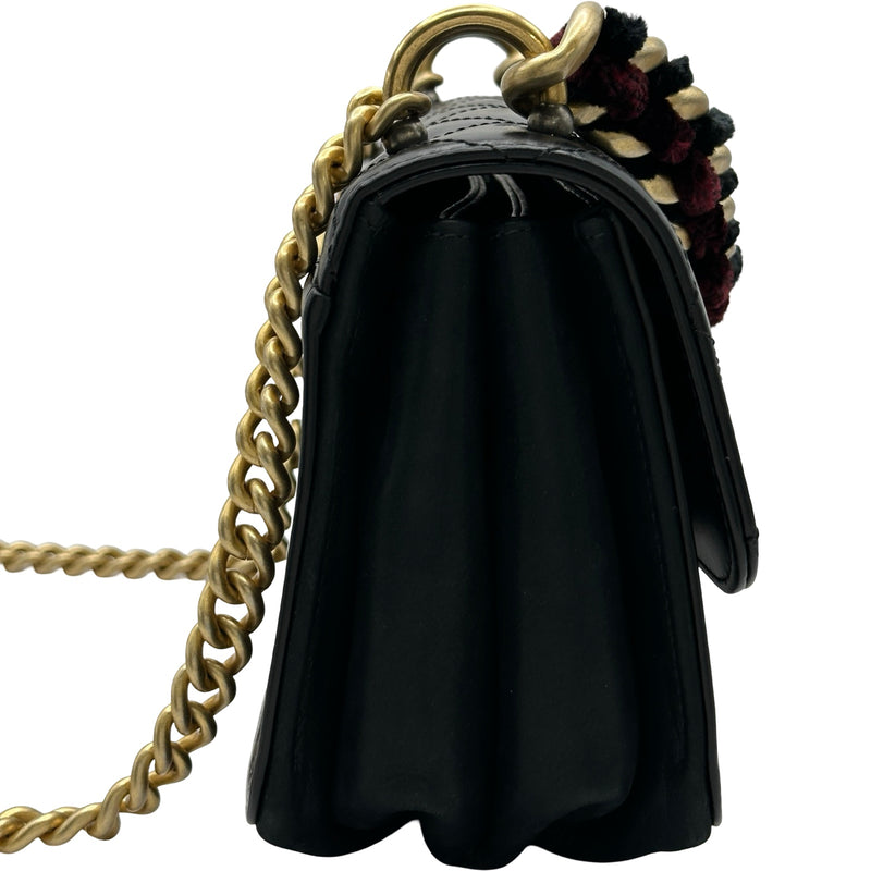 シャネル CHANEL トリプルフラップバッグ A91864 26番台 ブラック