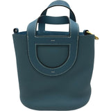 エルメス HERMES インザループ18 W刻 ブルージーン ゴールド金具 トリヨン レディース ハンドバッグ
