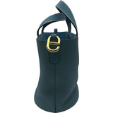 エルメス HERMES インザループ18 W刻 ブルージーン ゴールド金具 トリヨン レディース ハンドバッグ