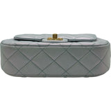 シャネル CHANEL マトラッセトップハンドルバッグ AS4569 ブルー ゴールド金具 パーリーラムスキン レディース ショルダーバッグ