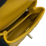 シャネル CHANEL ココハンドルXXS AS2215 イエロー ゴールド金具 キャビアスキン レディース ショルダーバッグ