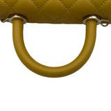 シャネル CHANEL ココハンドルXXS AS2215 イエロー ゴールド金具 キャビアスキン レディース ショルダーバッグ