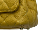 シャネル CHANEL ココハンドルXXS AS2215 イエロー ゴールド金具 キャビアスキン レディース ショルダーバッグ