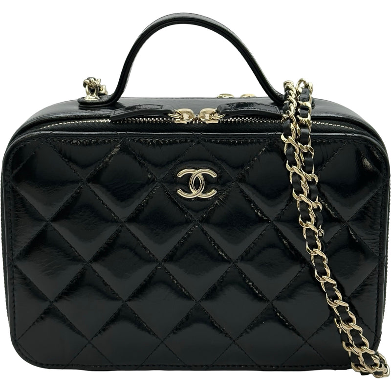 シャネル CHANEL トップハンドルバニティケースショルダーバッグ