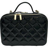 シャネル CHANEL トップハンドルバニティケースショルダーバッグ AS3538 ブラック ゴールド金具 シャイニーラムスキン レディース ショルダーバッグ