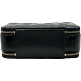 シャネル CHANEL トップハンドルバニティケースショルダーバッグ AS3538 ブラック ゴールド金具 シャイニーラムスキン レディース ショルダーバッグ