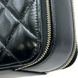 シャネル CHANEL トップハンドルバニティケースショルダーバッグ AS3538 ブラック ゴールド金具 シャイニーラムスキン レディース ショルダーバッグ