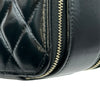 シャネル CHANEL トップハンドルバニティケースショルダーバッグ AS3538 ブラック ゴールド金具 シャイニーラムスキン レディース ショルダーバッグ