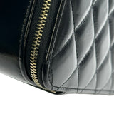 シャネル CHANEL トップハンドルバニティケースショルダーバッグ AS3538 ブラック ゴールド金具 シャイニーラムスキン レディース ショルダーバッグ