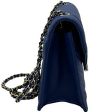 シャネル CHANEL シェブロンVステッチショルダーバッグ AS0024 27番台 ブルー ゴールド金具 ラムスキン レディース ショルダーバッグ