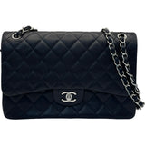 シャネル CHANEL デカマトラッセ30 A58600 18番台 ネイビーブルー シルバー金具 キャビアスキン レディース ショルダーバッグ