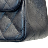 シャネル CHANEL デカマトラッセ30 A58600 18番台 ネイビーブルー シルバー金具 キャビアスキン レディース ショルダーバッグ