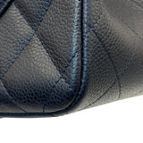 シャネル CHANEL デカマトラッセ30 A58600 18番台 ネイビーブルー シルバー金具 キャビアスキン レディース ショルダーバッグ