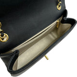 シャネル CHANEL ココマークラインチェーンショルダー AS0100 27番台 ブラック ゴールド金具 キャビアスキン レディース ショルダーバッグ