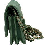 シャネル CHANEL マトラッセミニチェーンウォレット AP1649 30番台 グリーン ゴールド金具 ラムスキン レディース ショルダーバッグ