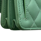 シャネル CHANEL マトラッセミニチェーンウォレット AP1649 30番台 グリーン ゴールド金具 ラムスキン レディース ショルダーバッグ